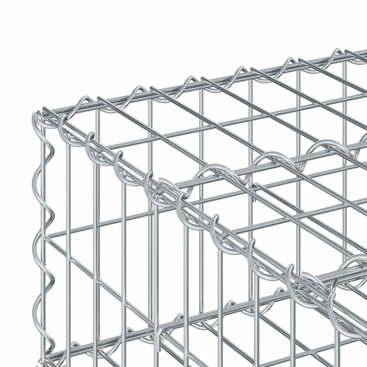 vidaXL Gabion verhoogd bed Zilver