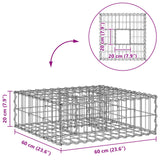 vidaXL Gabion verhoogd bed Zilver