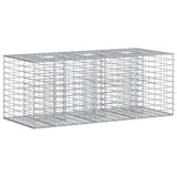 vidaXL Gabion verhoogd bed 2 pcs Zilver 260 x 60 x 55 cm
