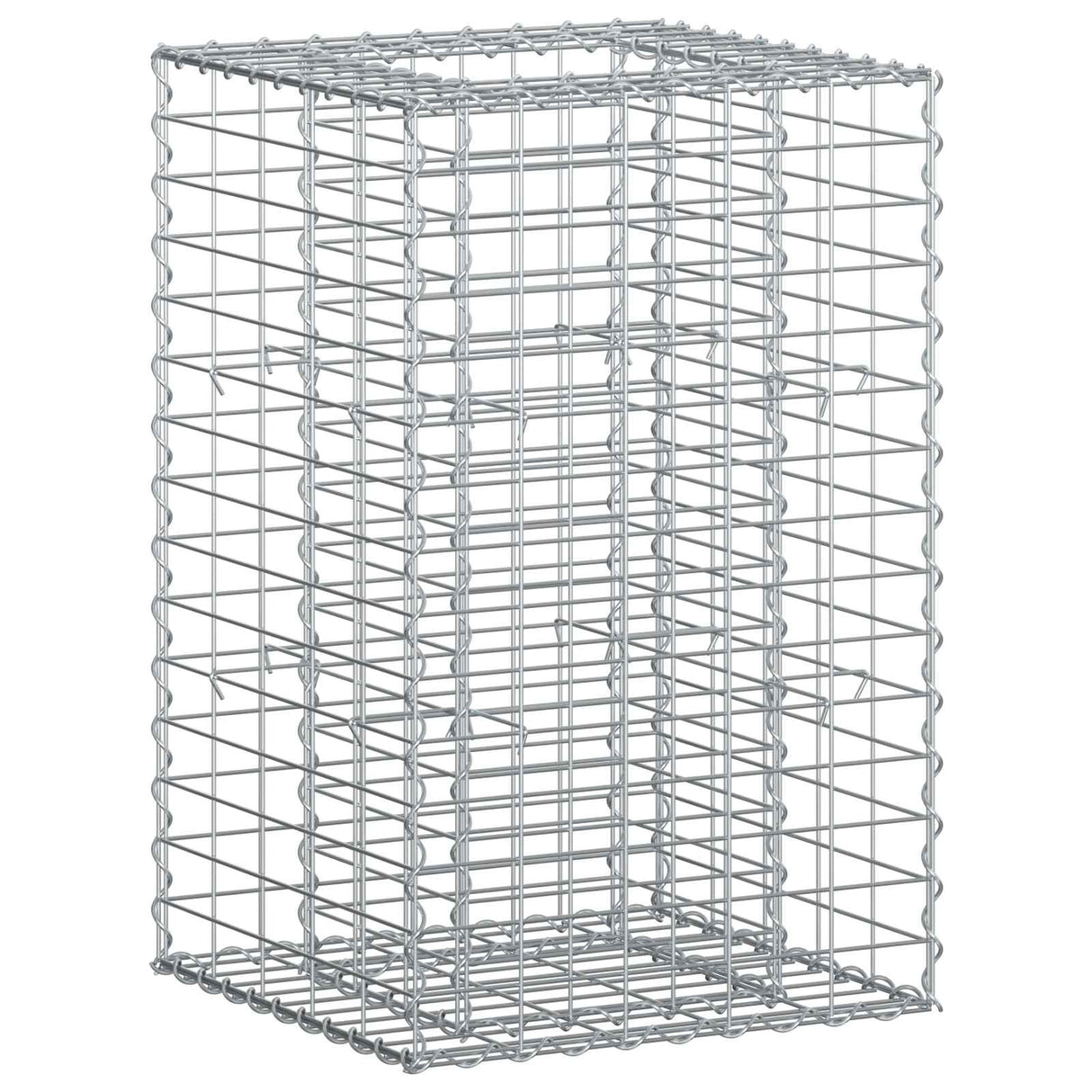 vidaXL Gabion verhoogd bed 2 pcs Zilver 260 x 60 x 55 cm