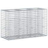 vidaXL Gabion verhoogd bed 2 pcs Zilver 260 x 60 x 55 cm