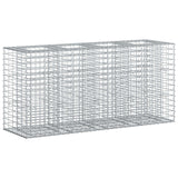 vidaXL Gabion verhoogd bed 2 pcs Zilver 260 x 60 x 55 cm