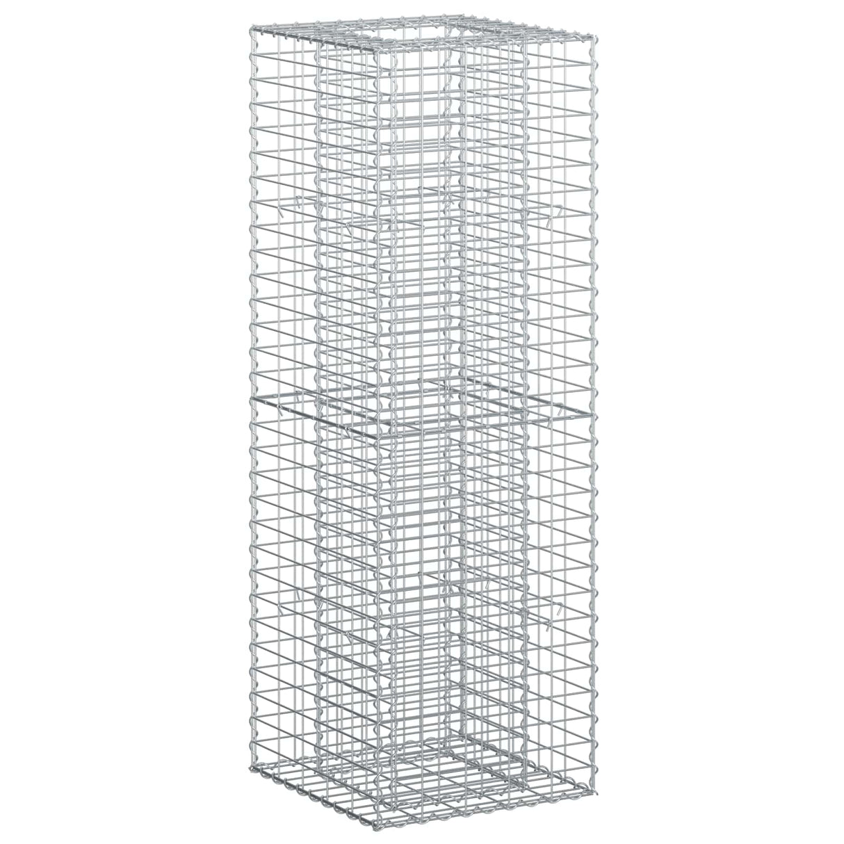 vidaXL Gabion verhoogd bed 2 pcs Zilver 260 x 60 x 55 cm