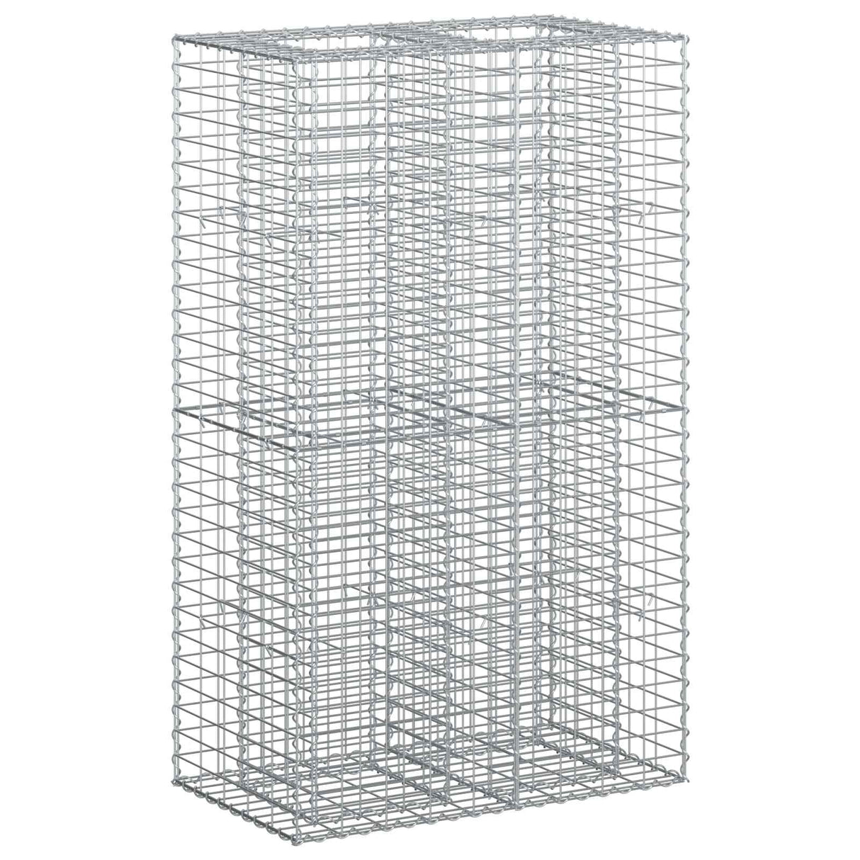 vidaXL Gabion verhoogd bed 2 pcs Zilver 260 x 60 x 55 cm