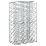 vidaXL Gabion verhoogd bed 2 pcs Zilver 260 x 60 x 55 cm