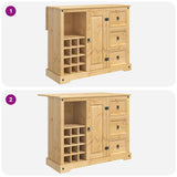 VidaXL Kitchen Storage Honey Wax 112 x 70 x 91.5 cm Solid Pine