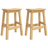 VidaXL Barkruk 2 pcs Honingwas 44 x 30 x 63 cm Massief grenen