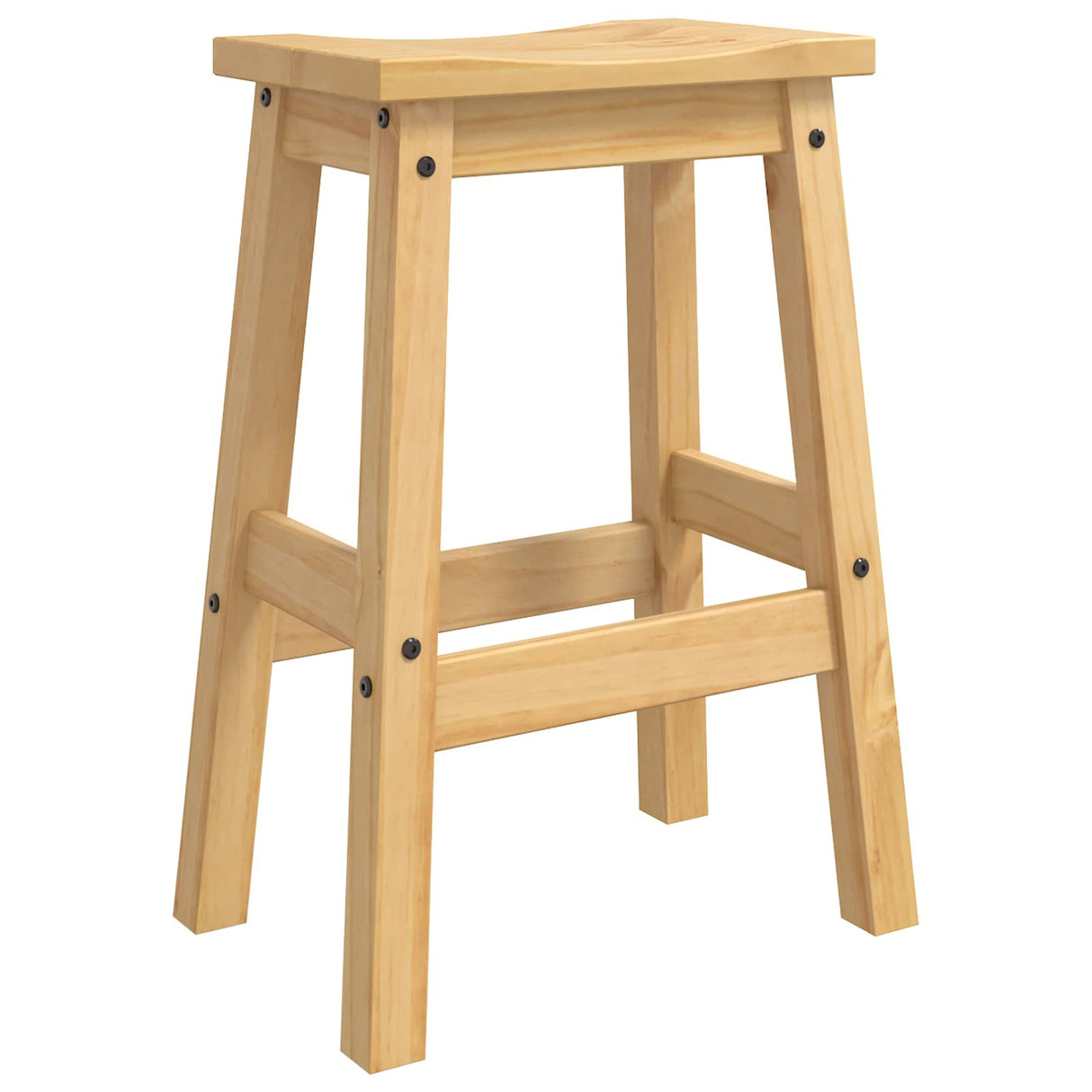 VidaXL Barkruk 2 pcs Honingwas 44 x 30 x 63 cm Massief grenen