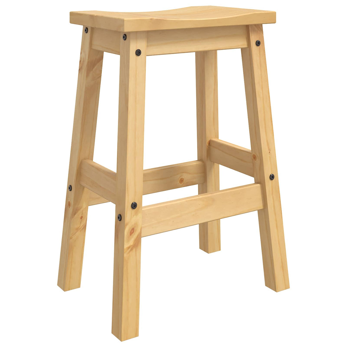 VidaXL Barkruk 2 pcs Honingwas 44 x 30 x 63 cm Massief grenen