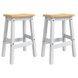 VidaXL Barkruk 2 pcs Honingwas 44 x 30 x 63 cm Massief grenen