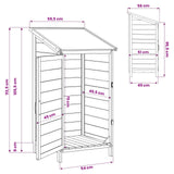 vidaXL Tuin Shed met dak Naturel 59 x 56 x 113,5 cm Massief Vurenhout