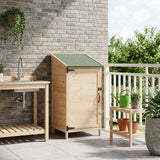 vidaXL Tuin Shed met dak Naturel 59 x 56 x 113,5 cm Massief Vurenhout