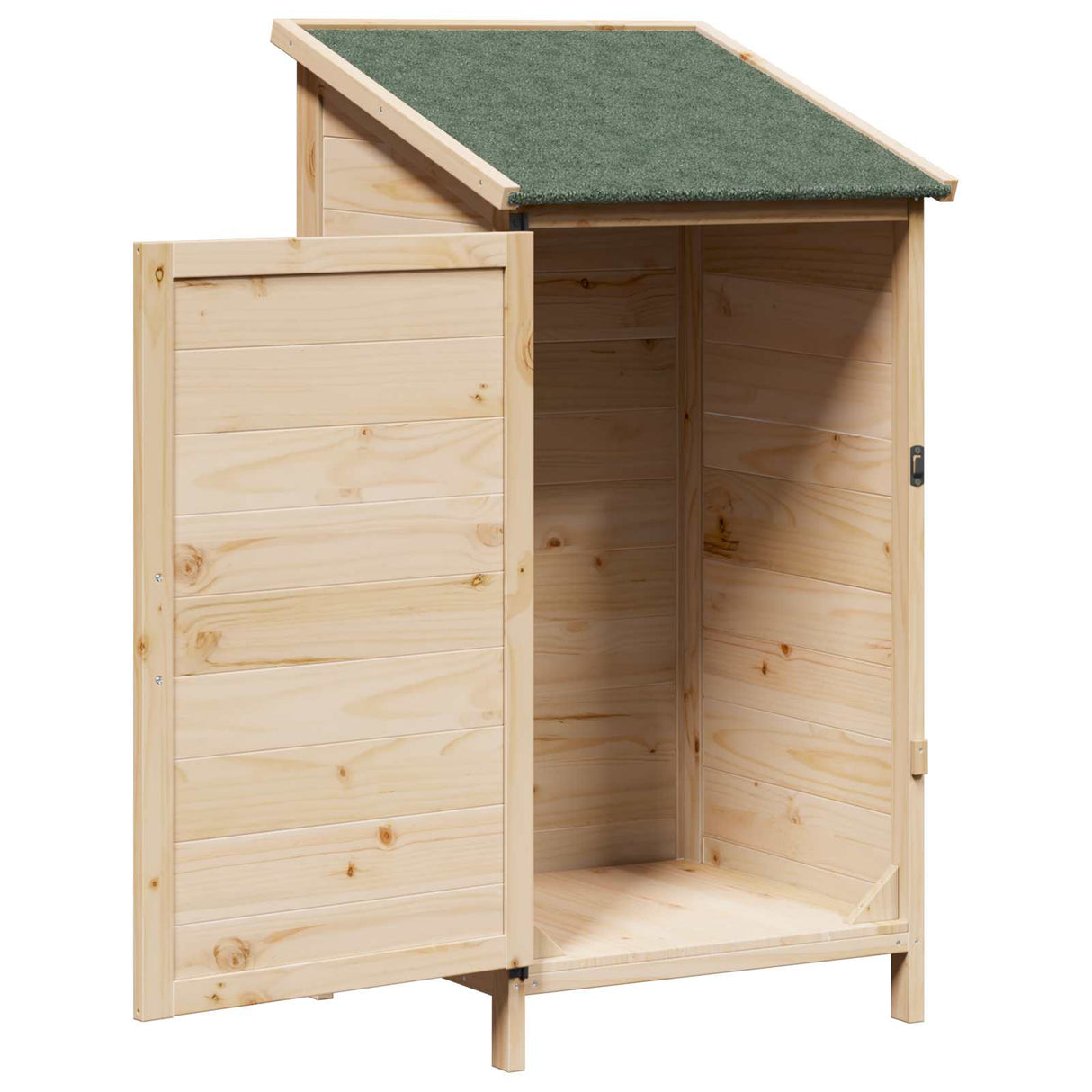 vidaXL Tuin Shed met dak Naturel 59 x 56 x 113,5 cm Massief Vurenhout