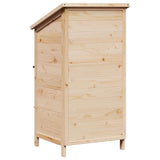 vidaXL Tuin Shed met dak Naturel 59 x 56 x 113,5 cm Massief Vurenhout