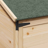 vidaXL Tuin Shed met dak Naturel 59 x 56 x 113,5 cm Massief Vurenhout
