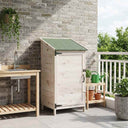 vidaXL Tuin Shed met dak Naturel 59 x 56 x 113,5 cm Massief Vurenhout