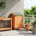 vidaXL Tuin Shed met dak Naturel 59 x 56 x 113,5 cm Massief Vurenhout