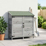 vidaXL Tuin Shed met dak Naturel 59 x 56 x 113,5 cm Massief Vurenhout