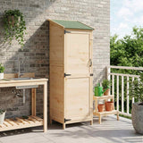 vidaXL Tuin Shed met dak Naturel 59 x 56 x 113,5 cm Massief Vurenhout