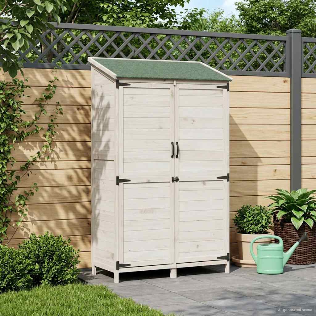 vidaXL Tuin Shed met dak Naturel 59 x 56 x 113,5 cm Massief Vurenhout