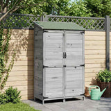 vidaXL Tuin Shed met dak Naturel 59 x 56 x 113,5 cm Massief Vurenhout