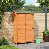 vidaXL Tuin Shed met dak Naturel 59 x 56 x 113,5 cm Massief Vurenhout