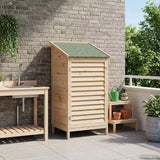 vidaXL Tuin Shed met dak Naturel 59 x 56 x 113,5 cm Massief Vurenhout