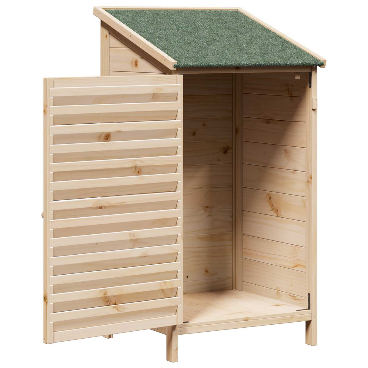 vidaXL Tuin Shed met dak Naturel 59 x 56 x 113,5 cm Massief Vurenhout