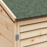 vidaXL Tuin Shed met dak Naturel 59 x 56 x 113,5 cm Massief Vurenhout