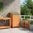 vidaXL Tuin Shed met dak Naturel 59 x 56 x 113,5 cm Massief Vurenhout