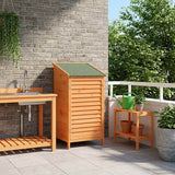 vidaXL Tuin Shed met dak Naturel 59 x 56 x 113,5 cm Massief Vurenhout