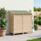 vidaXL Tuin Shed met dak Naturel 59 x 56 x 113,5 cm Massief Vurenhout
