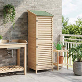 vidaXL Tuin Shed met dak Naturel 59 x 56 x 113,5 cm Massief Vurenhout