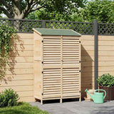 vidaXL Tuin Shed met dak Naturel 59 x 56 x 113,5 cm Massief Vurenhout
