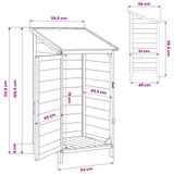 vidaXL Tuin Shed Naturel 59,5 x 56 x 113,5 cm Massief Vurenhout