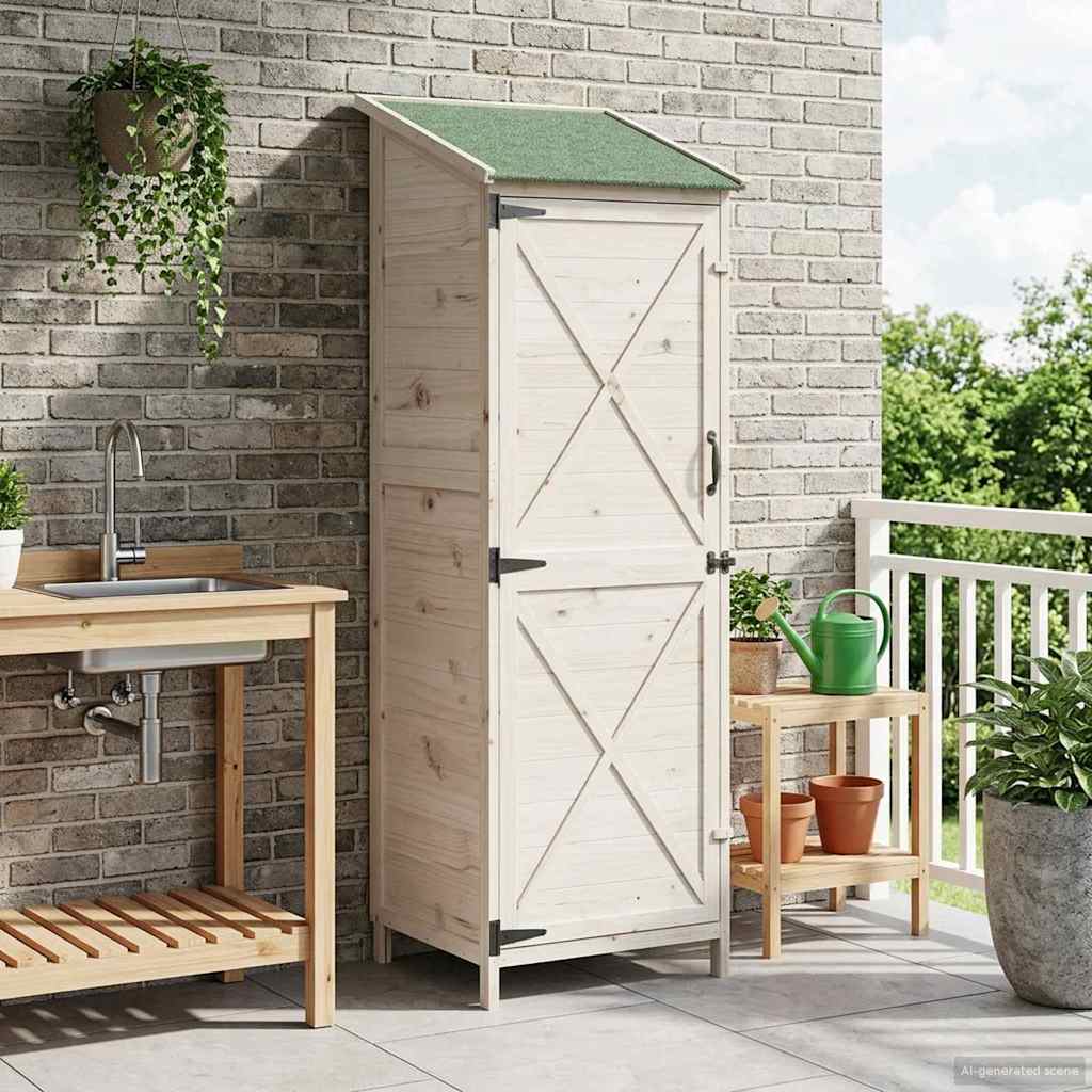 vidaXL Tuin Shed Naturel 59,5 x 56 x 113,5 cm Massief Vurenhout