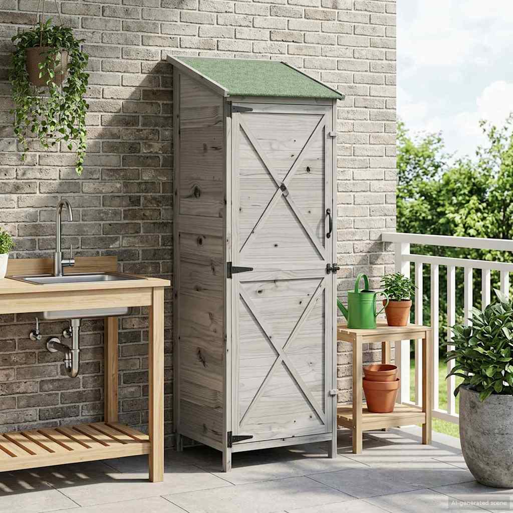 vidaXL Tuin Shed Naturel 59,5 x 56 x 113,5 cm Massief Vurenhout