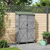 vidaXL Tuin Shed Naturel 59,5 x 56 x 113,5 cm Massief Vurenhout