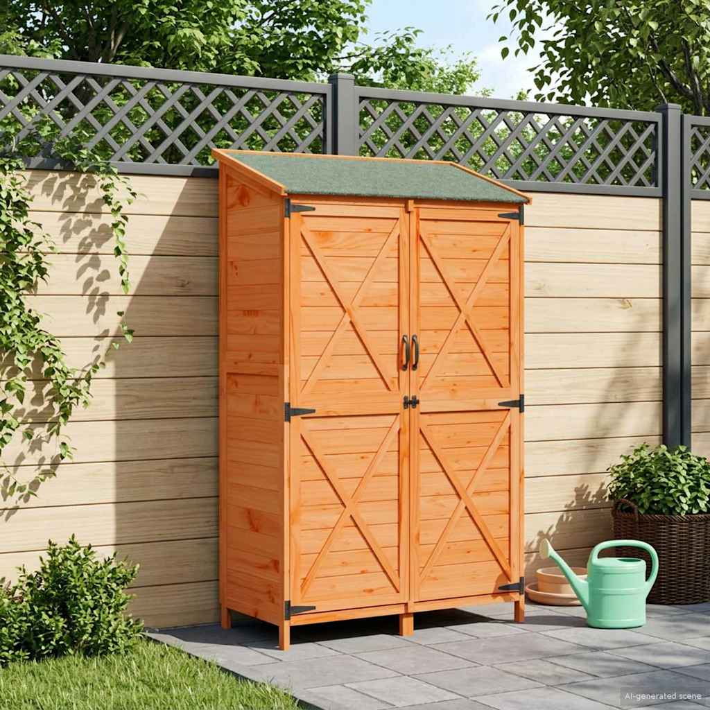 vidaXL Tuin Shed Naturel 59,5 x 56 x 113,5 cm Massief Vurenhout