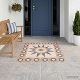vidaXL Mosaic Tegels Bloem Patroon Meerkleurig 120 x 120 cm Marmer