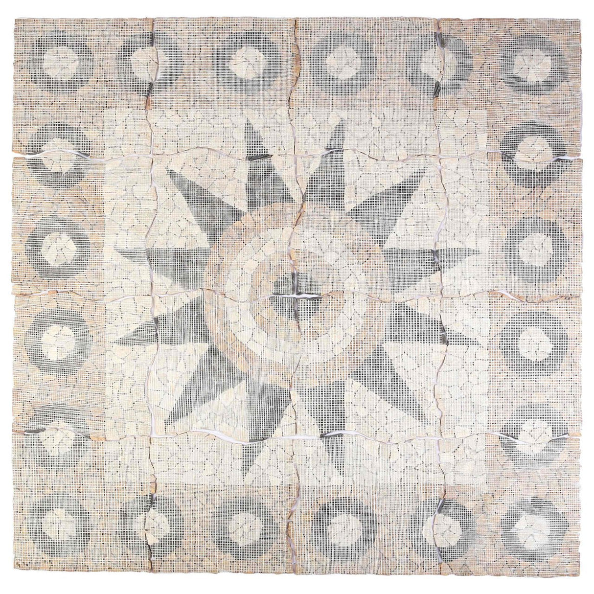 vidaXL Mosaic Tegels Bloem Patroon Meerkleurig 120 x 120 cm Marmer