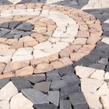 vidaXL Mosaic Tegels Bloem Patroon Meerkleurig 120 x 120 cm Marmer