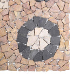 vidaXL Mosaic Tegels Bloem Patroon Meerkleurig 120 x 120 cm Marmer