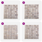 vidaXL Mosaic Tiles Cream 30 x 30 cm Marble