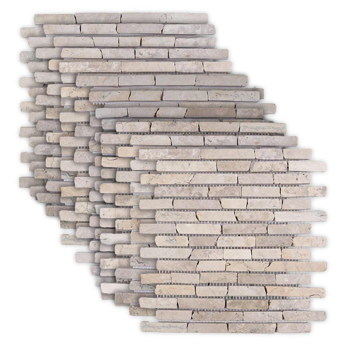 vidaXL Mozaïektegels Crèmekleurig 30 x 30 cm Marmer