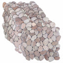 vidaXL Kiezeltegels Beige en lichtroze 30 x 30 cm Rivier Kiezel