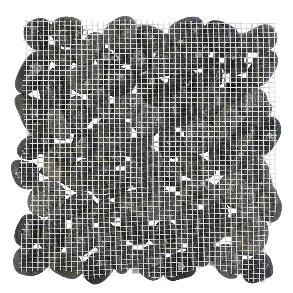 vidaXL Kiezeltegels Beige en lichtroze 30 x 30 cm Rivier Kiezel