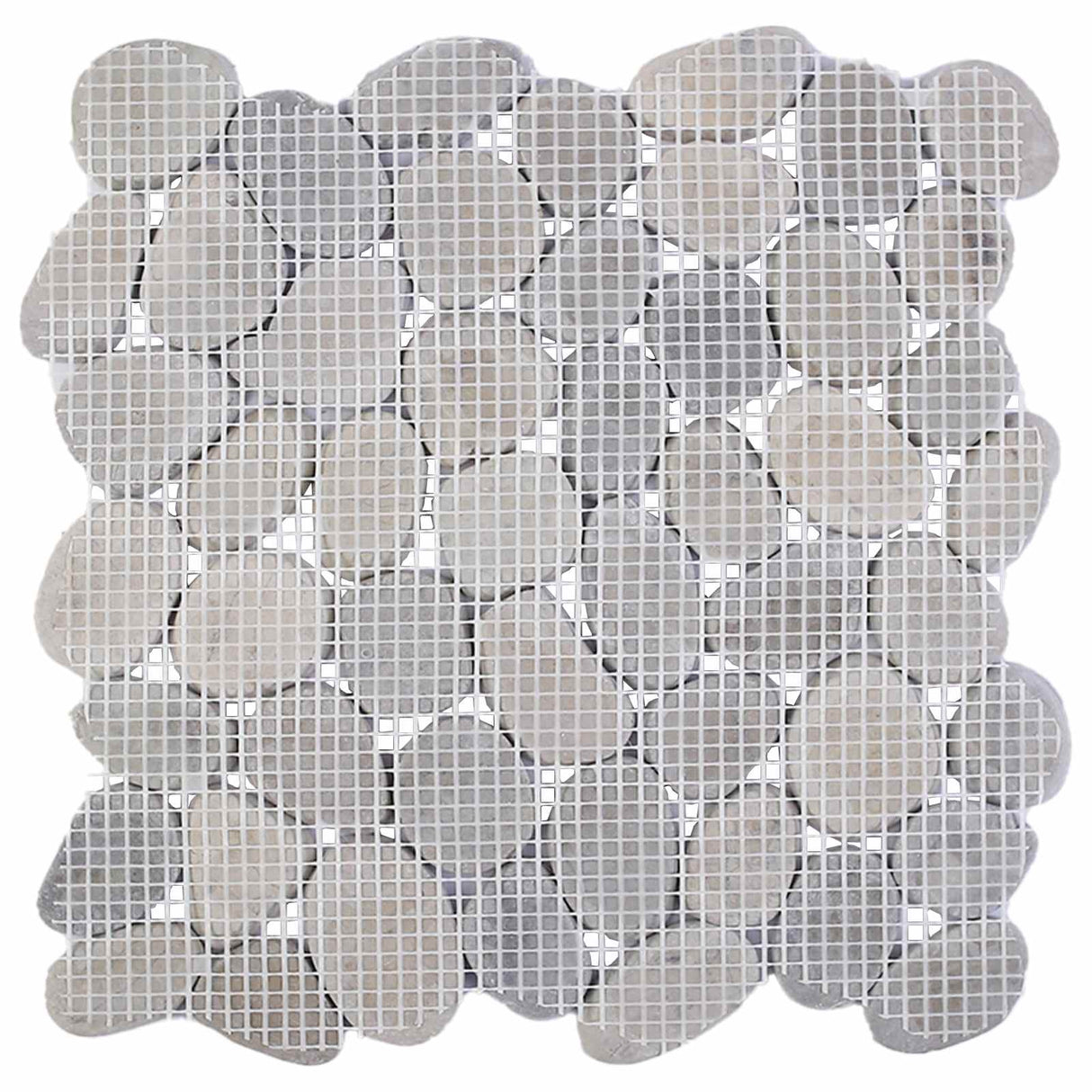 vidaXL Kiezeltegels Taupe 30 x 30 cm Rivier Kiezel