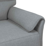 vidaXL Bank 100% polyester metalen frame MDF, Multiplex