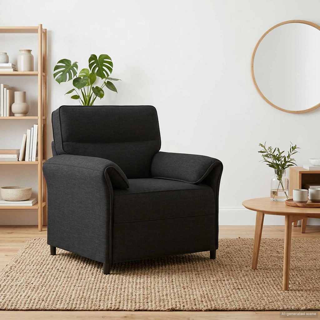vidaXL Bank 100% polyester metalen frame MDF, Multiplex
